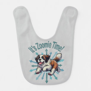 It’s Zoomie Time Saint Bernard Baby Bib