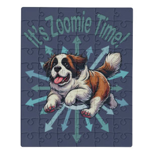 It’s Zoomie Time Saint Bernard Jigsaw Puzzle