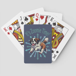 It’s Zoomie Time Saint Bernard Poker Cards