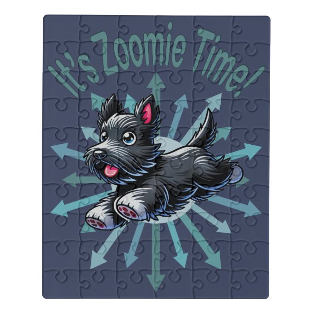 It’s Zoomie Time Scottish Terrier Jigsaw Puzzle (Puzzle Vertical)