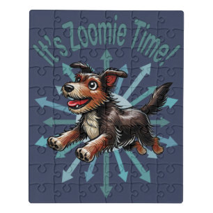 It’s Zoomie Time Terrier Mutt Jigsaw Puzzle