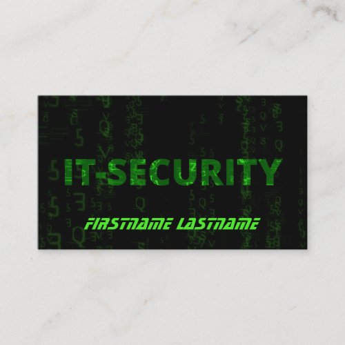 IT_Security cybercrime cybersecurity specialist Business Card