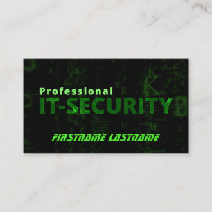 IT-Security cybercrime cybersecurity specialist Business Card