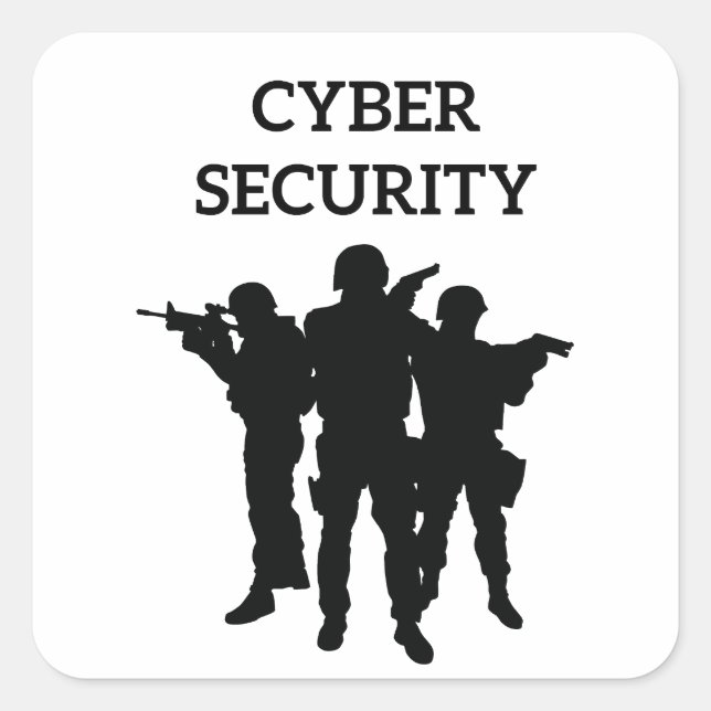 IT Security: The Digital Defense Squad Square Sticker (Front)