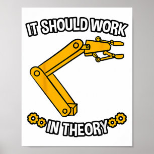 It Should Work In Theory Tshirt Robotics Engineer  Poster
