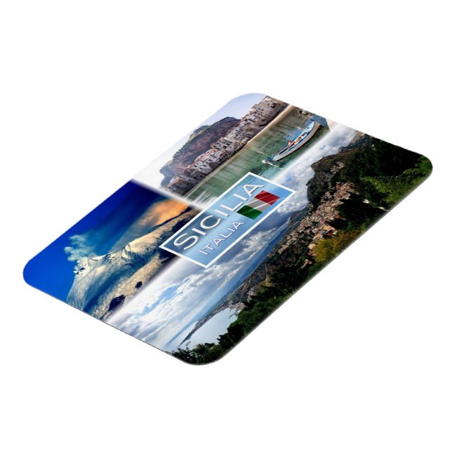 IT Sicilia - Etna - Cefalu' - Taormina - Magnet (Left Side)