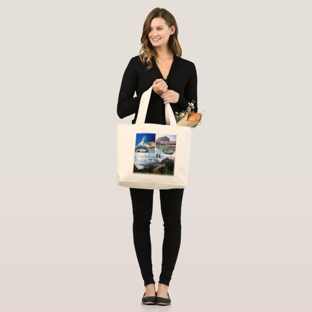 IT Sicily - Etna Volcano - Cefalu' - Taormina - Large Tote Bag (Front (Model))