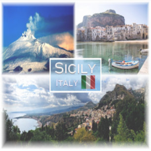 IT Sicily - Etna Volcano - Cefalu' - Taormina - Sticker