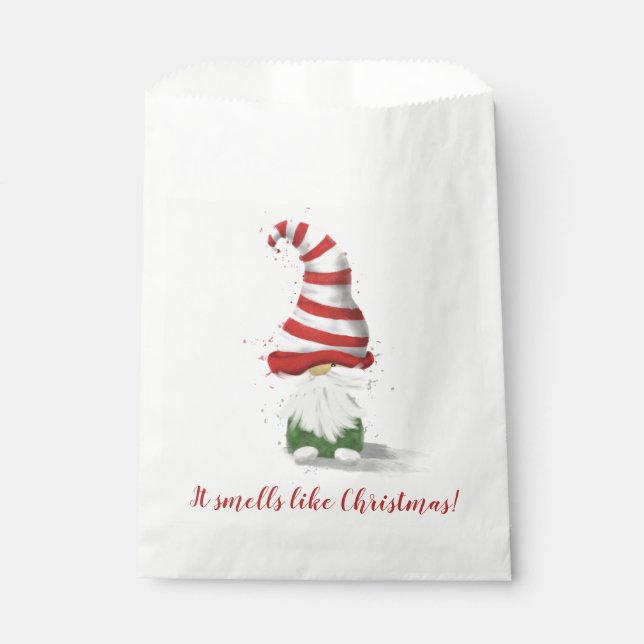 It smells like Christmas - Gnome 3 Favor Bag (Front)