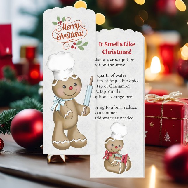 It Smells Like Christmas Recipe Stocking Stuffer  Bookmarks (Creator Uploaded)