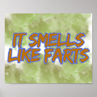 It Smells Like Farts Funny Fart Humor Poster