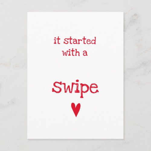 It started with a Swipe _ Funny Valentines Day Postcard