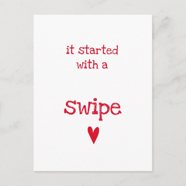 It started with a Swipe - Funny Valentine's Day Postcard (Front)