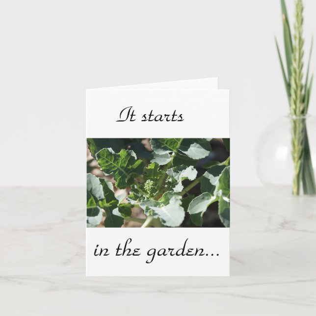 It starts in the garden card (Front)