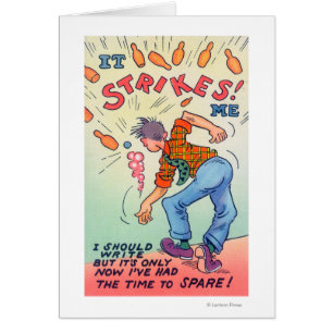It Strikes Me, Cartoon Man Bowling Cards