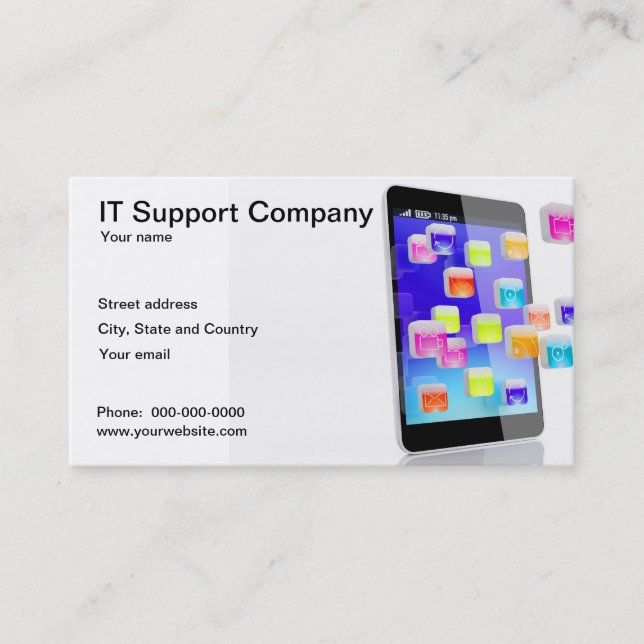 IT Support Company Business Card (Front)