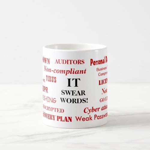 IT Swear Words Funny Information Technology Mug