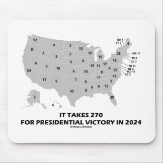It Takes 270 For Presidential Victory In 2024 Map Mouse Pad