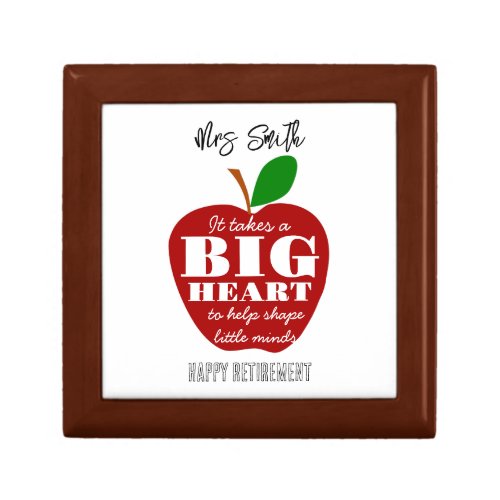 It takes a big heart Happy retirement gift box