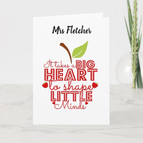 it takes a big heart to shape little minds apple card