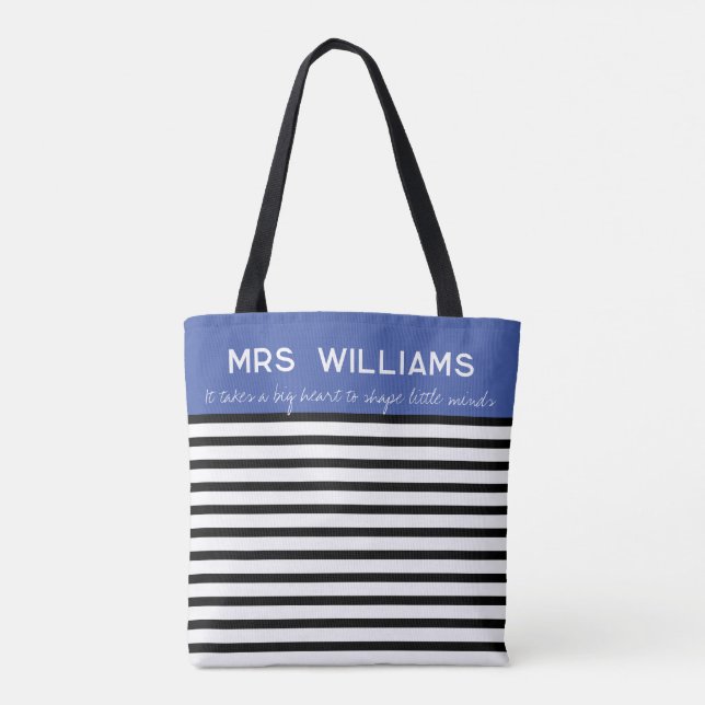 It takes a big HEART TO SHAPE teacher fashion Tote Bag (Back)
