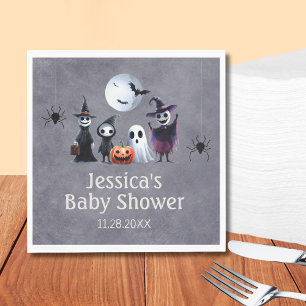 It Takes A Haunted Village Halloween Baby Shower Napkins