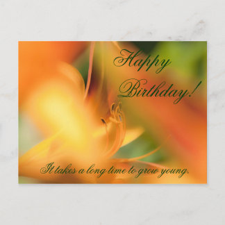 It takes a long time to grow young. postcard