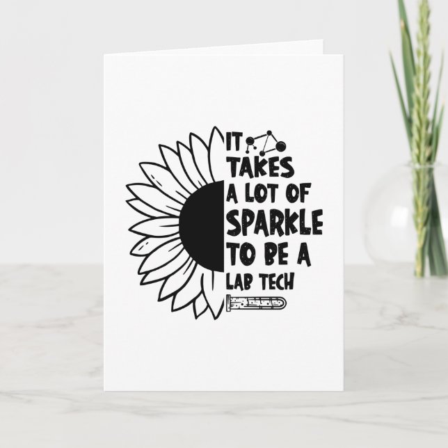 It Takes A Lot Of Sparkle Laboratory Lab Tech Card (Front)