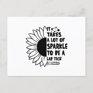It Takes A Lot Of Sparkle Laboratory Lab Tech Postcard