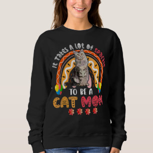 It Takes A Lot Of Sparkle To Be A Cat Mom Cute Rai Sweatshirt
