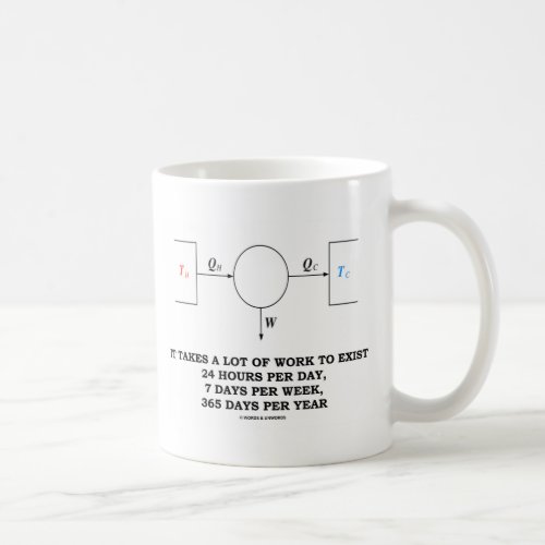 It Takes A Lot Of Work To Exist Thermodynamics Coffee Mug
