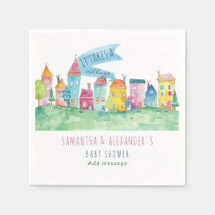 It Takes A Village Adoption Foster IVF Baby Shower Napkins