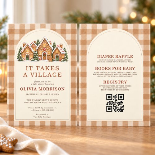 It Takes a Village baby shower invitation