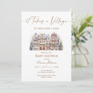“It Takes a Village” Baby Shower invitation