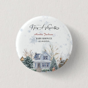 It takes a Village Baby Shower invitation Button