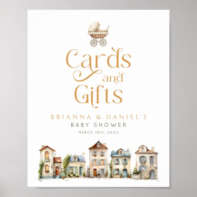 It Takes a Village Cards and Gifts Baby Shower  Poster (Front)