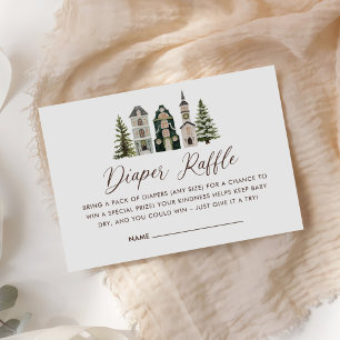 It Takes a Village Christmas Baby Shower Enclosure Card