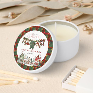 It Takes a Village Christmas Baby Shower Mini Candle Favors