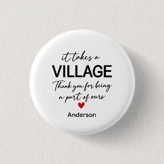 It Takes a Village Christmas Ornament, Thank You G Button