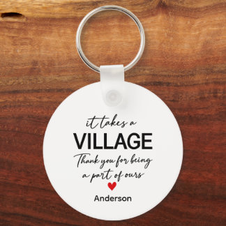 It Takes a Village Christmas Ornament, Thank You G Keychain