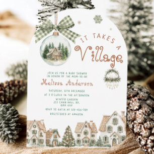 It Takes a Village Gender Neutral Baby Shower Invitation