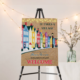 It takes a Village Modern Craft Baby Shower Foam Board