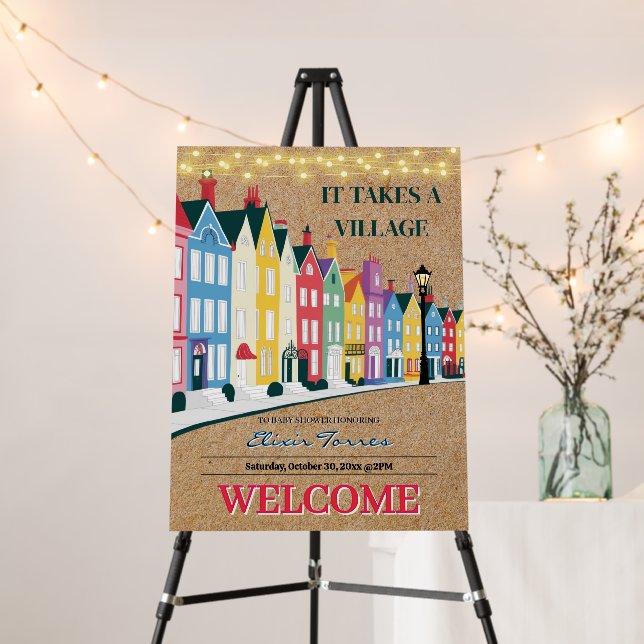 It takes a Village Modern Craft Baby Shower Foam Board (In Situ (Stand))
