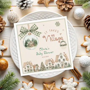 It Takes a Village Neutral Baby Shower Napkins