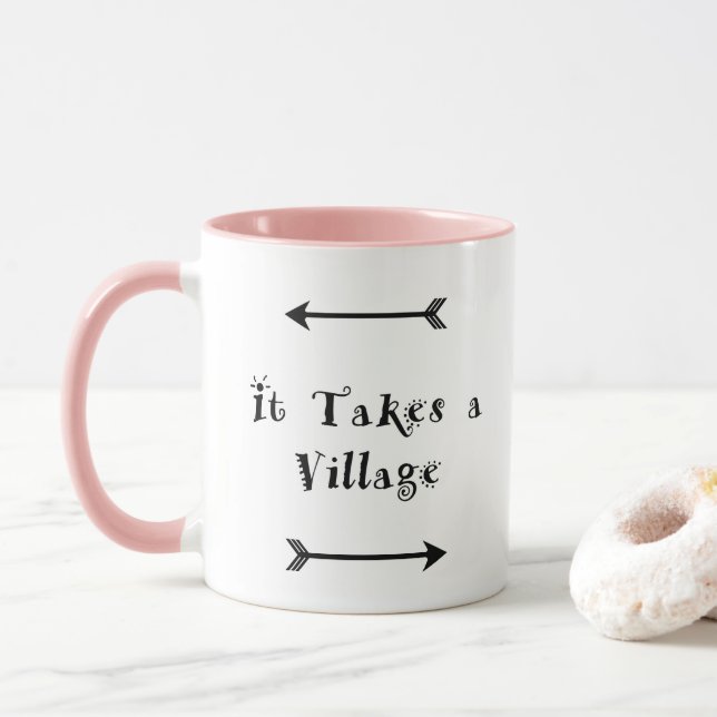 It takes a Village - Parenting Adoption Mug (With Donut)