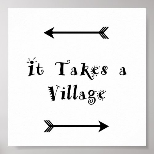 It takes a Village _ Parenting Adoption Poster