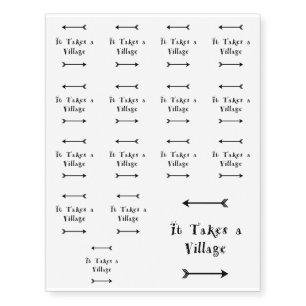 It takes a Village - Parenting Adoption Temporary Tattoos