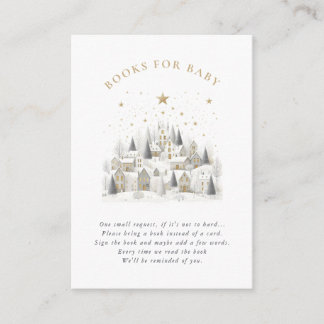 It Takes a Village Snowy Whimsical Baby Shower Enclosure Card