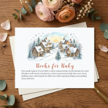 It Takes a Village Watercolor Snow Baby Shower
