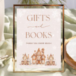 It Takes a Village Winter Baby Shower Gift Book Poster<br><div class="desc">This item with a gingerbread house theme and a creates a charming and cozy winter wonderland scene. The item features a delightful,  whimsical village of gingerbread houses dusted with “snow” icing,  surrounded by delicate snowflakes. The color palette is soft and inviting,  using neutral winter tones. Matching items available.</div>
